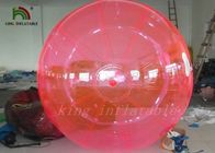 Kaliteli Kırmızı PVC / TPU 2m Şişme Su Topu Japonya&amp;#39;dan YKK Fermuar
