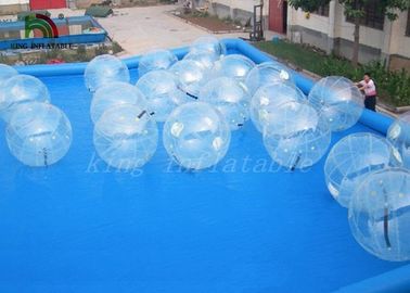 Şeffaf PVC 2m Dia Şişme Su Topu / YKK Fermuarlı Su Topu