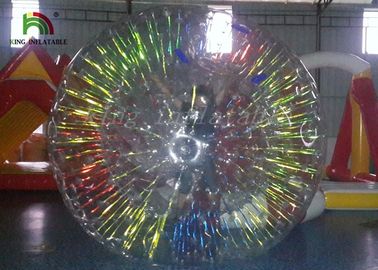 Grassplot haddeleme için Shining Zorb / Temizle Şişme Coloful Shining Flash Roller Topu