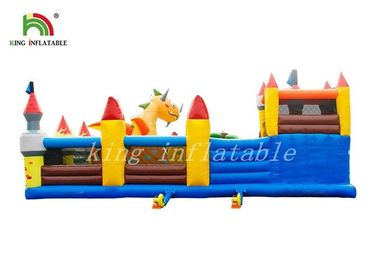 Açık Dev Şişme Eğlence Parkı Renkli PVC Tente Combo Bahçesi