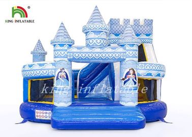 Dayanıklı PVC Saray Kale Şişme Atlama Kale Combo Slayt Dijital Baskılı