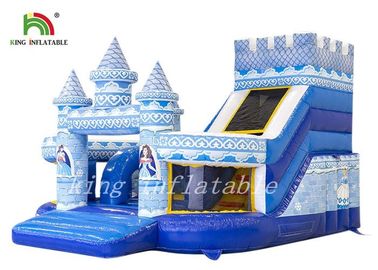 Dayanıklı PVC Saray Kale Şişme Atlama Kale Combo Slayt Dijital Baskılı