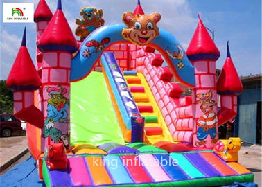 5m Çizgi Film Şişme Bouncy Castle, İpek Baskı Ateşi - Geciktirici