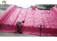 Bahçe 0.55 Mm PVC PVC Tente Çocuklar İçin Pembe Renk Özelleştirilmiş Şişme Su Kaydırağı