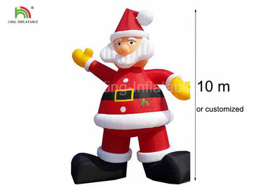 210D Naylon 10 m H Şişme Noel Baba Reklam Noel Dekorasyonu