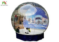Fotoğraf / Reklam Çekmek İçin EN14960 Çeken İnsan Boyutlu Şişme Kar Topu Şeffaf 0.8 mm PVC Küre Fotoğraf