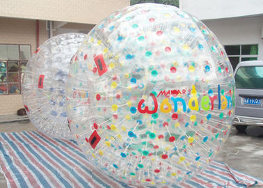 Komik Etkinlikler CE için 3 Kişilik 75 Kg Renkli Şişme Zorbing Topu