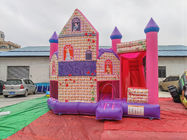 Açık Çocuk Şişme Prenses Temalı Atlama Kalesi Sıçrama Ev PVC Tente