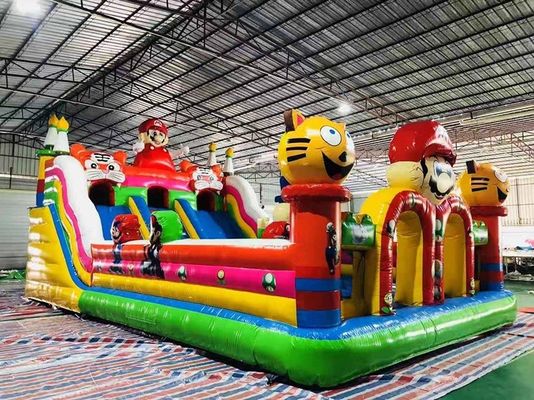 Silde PVC Tente ile Çocuklar Şişme Sıçrama Ev Komik Kale