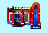 0.55mm PVC Tente Çocuk FireTruck Temalı Atlama Kalesi