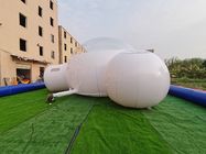 Semi Transparent 6m Inflatable Bubble Tent With Tunnel Bathroom