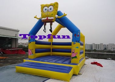 Çocuklar Partisi İçin Sünger Bob Squarepants ile Şişme Trambolin / Atlama Kale