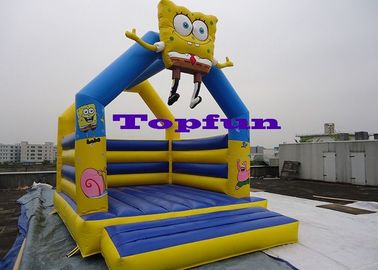 Çocuklar Partisi İçin Sünger Bob Squarepants ile Şişme Trambolin / Atlama Kale