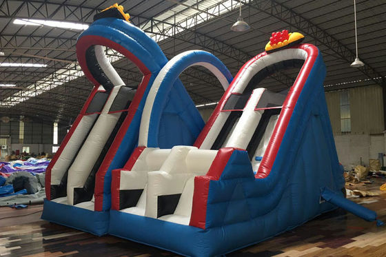 Çocuklar Roller Coaster Şişme Slide, Şişme Eğlence Parkı Slide oyna