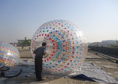 Renkli Nokta Şişme Zorb Topu İnsan Hamster Renkli D-halkalı Yuvarlanan top