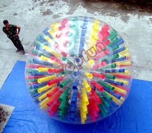 Shinning Renkli PVC Gövde Şişme Zorb Topu Show İçin D-ringlerle Özelleştirilmiş