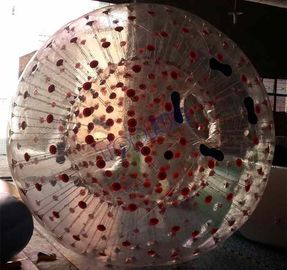 Kişisel Parti için Güvenli Kolları ile Plato PVC Red Dot Vücut Zorb Topu