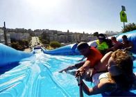 Özelleştirilmiş 300m Şişme Su Kaydırağı, Doğal Rampa Mavi Yaz Su Oyunu