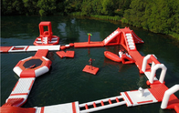 53*47m Şişme Su Parkı Jumper Spor Oyunları 210 Kişi Kapasiteli