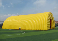 Sarı Zemin Şişme Kubbe Ticari Etkinlik Çadırı PVC Kaplı Tente Malzemesi