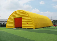 Sarı Zemin Şişme Kubbe Ticari Etkinlik Çadırı PVC Kaplı Tente Malzemesi