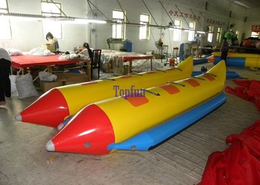 Su Parkı İçin 8 Kişi Özelleştirilmiş Çekerli Banana Boat 0.9 mm PVC
