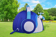 Ticari için Özelleştirilmiş Mavi Şişme Kulaklık Dome Etkinlik Çadırı