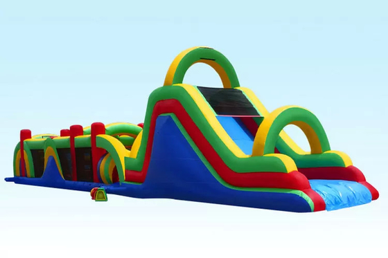 0.55mm PVC Tente Kaydırmalı Dev Şişme Engel Kursu