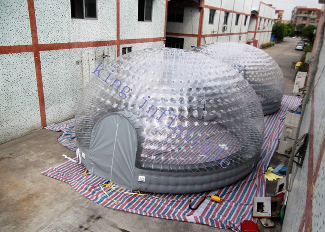 Parti / Sergi için 8m Çaplı Combo Şeffaf Şişme Dome Çadır