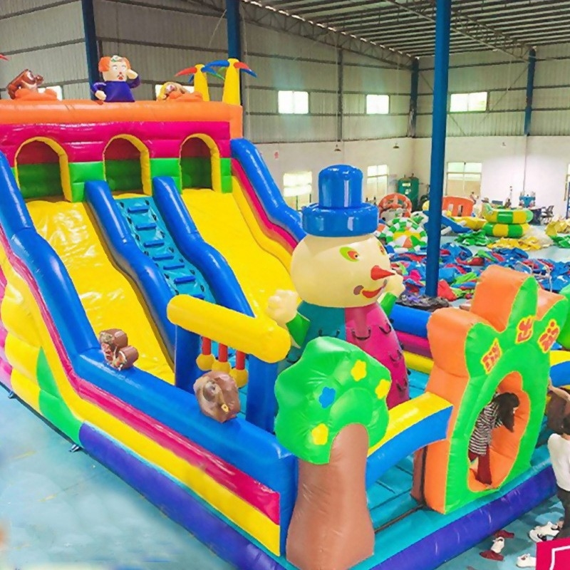 Özel Ticari Pvc Oxford Şişme Çöpçatan Çöpçatan Ev Çocuk Oyun alanı için kale