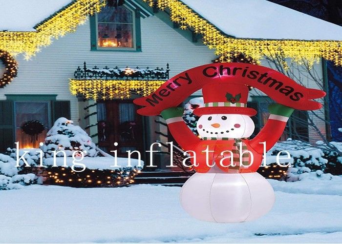 Dış Mekan 10 m Şişme Noel Ürünleri Hava Üflemeli Tatil Kardan Adam