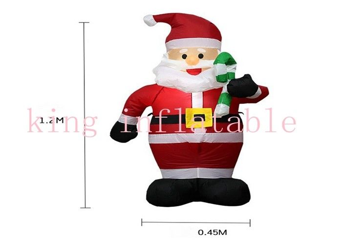 210D Nylon Customized Giant Outdoor Inflatable Santa Claus For Yard