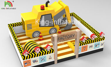 10 mx 8 m Sarı Şişme Eğlence Parkı Forklift Tema Çocuklar Parti Için Jumper Sıçrama Ev